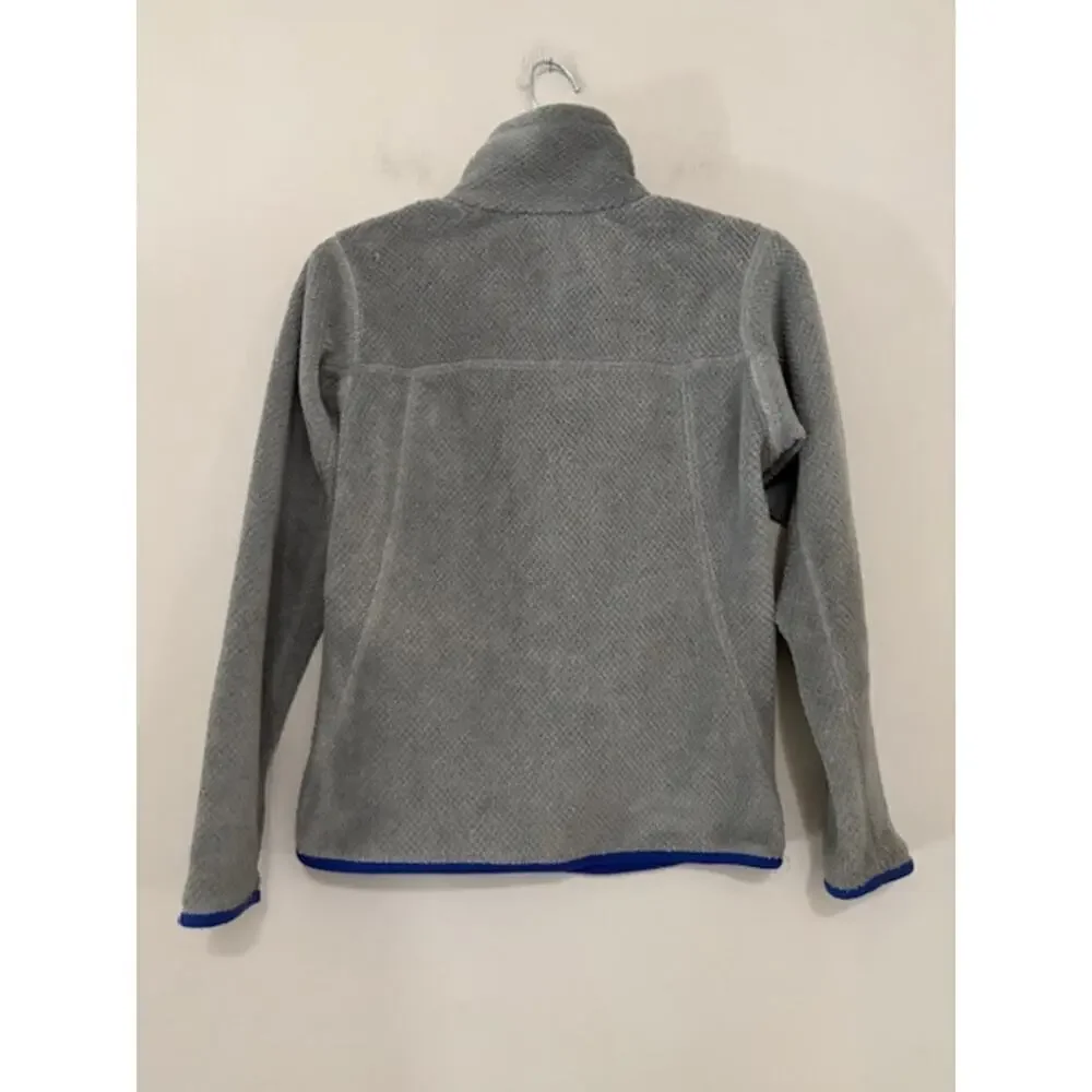 Patagonia Synchilla T-Snap Fleece Pullover Jacket Gray Purple Womens XXS